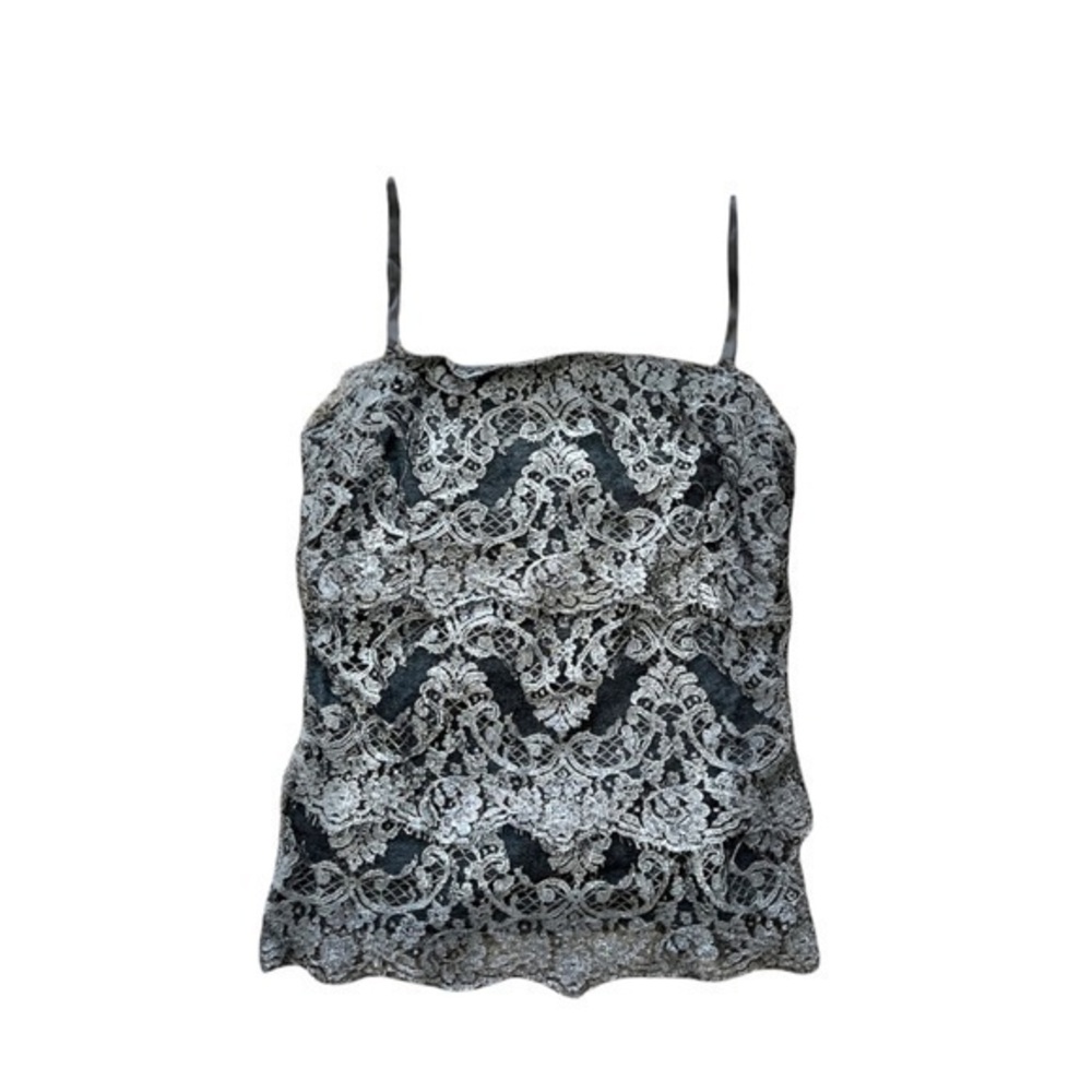 Ralph Lauren Black Label Black Lace Overlay Camisole